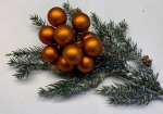 Weihnachtskugel / Spiegelbeere bronze matt